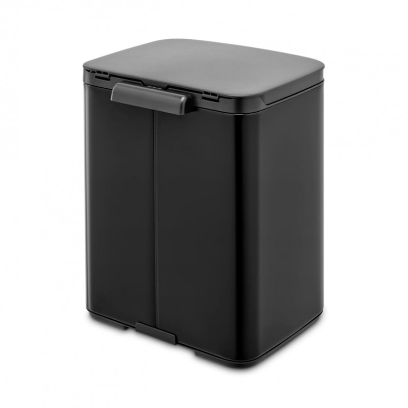 Κάδος Brabantia Bo Small 1006629, 7 L, Ομαλό και αθόρυβο άνοιγμα, Αντιολισθητική βάση, Μαύρο