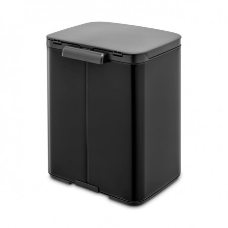 Κάδος Brabantia Bo Small 1006629, 7 L, Ομαλό και αθόρυβο άνοιγμα, Αντιολισθητική βάση, Μαύρο