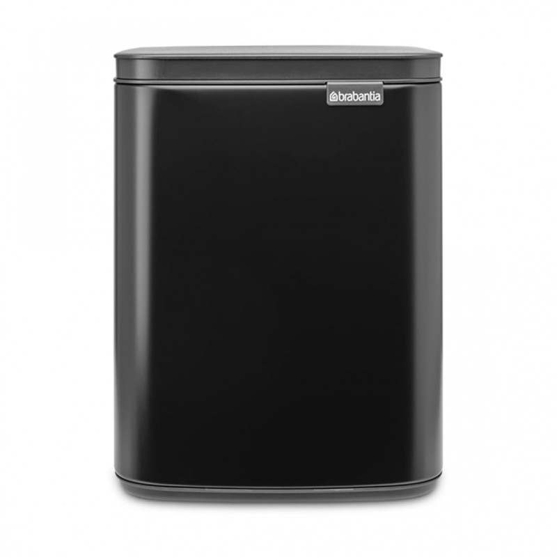 Κάδος Brabantia Bo Small 1006629, 7 L, Ομαλό και αθόρυβο άνοιγμα, Αντιολισθητική βάση, Μαύρο