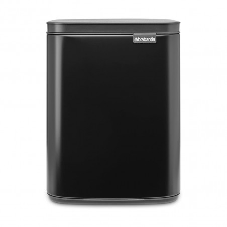 Κάδος Brabantia Bo Small 1006629, 7 L, Ομαλό και αθόρυβο άνοιγμα, Αντιολισθητική βάση, Μαύρο