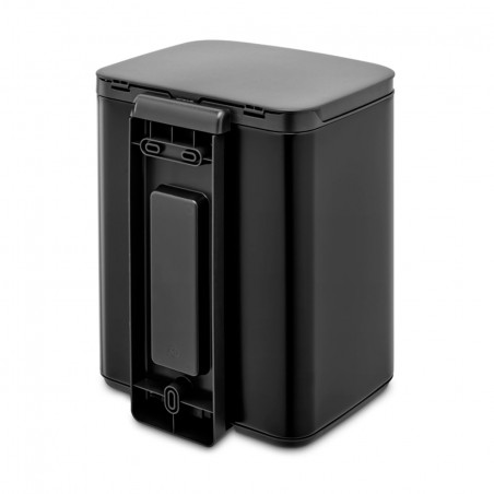 Κάδος Brabantia Bo Small 1006629, 7 L, Ομαλό και αθόρυβο άνοιγμα, Αντιολισθητική βάση, Μαύρο