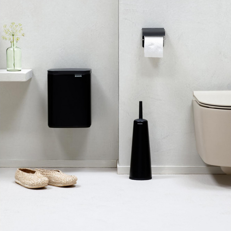 Κάδος Brabantia Bo Small 1006629, 7 L, Ομαλό και αθόρυβο άνοιγμα, Αντιολισθητική βάση, Μαύρο