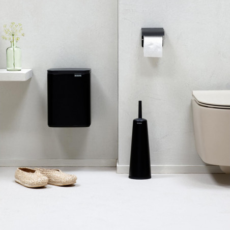 Κάδος Brabantia Bo Small 1006629, 7 L, Ομαλό και αθόρυβο άνοιγμα, Αντιολισθητική βάση, Μαύρο