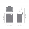 Κάδος Brabantia Bo Small 1006629, 7 L, Ομαλό και αθόρυβο άνοιγμα, Αντιολισθητική βάση, Μαύρο