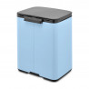 Κάδος Brabantia Bo Small 1006631, 7 L, Ομαλό και αθόρυβο άνοιγμα, Αντιολισθητική βάση, Μπλε ανοιχτόχρωμο