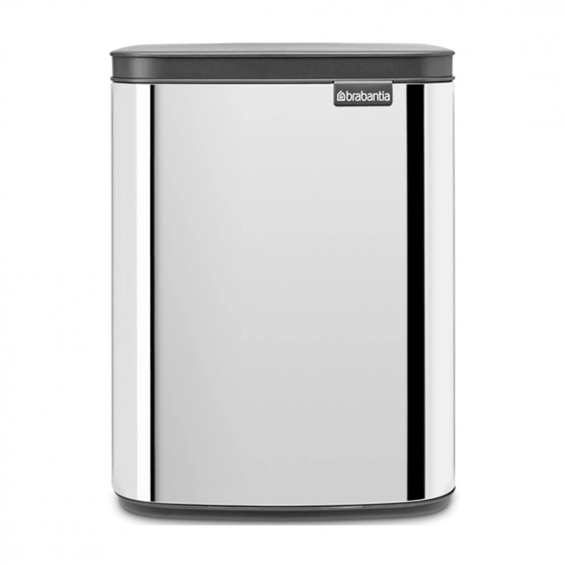 Κάδος Brabantia Bo Small 1006630, 7 L, Ομαλό και αθόρυβο άνοιγμα, Αντιολισθητική βάση, Inox