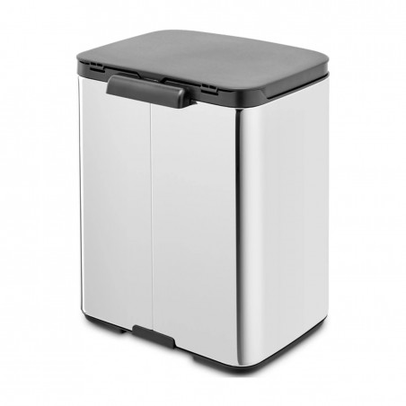 Κάδος Brabantia Bo Small 1006630, 7 L, Ομαλό και αθόρυβο άνοιγμα, Αντιολισθητική βάση, Inox