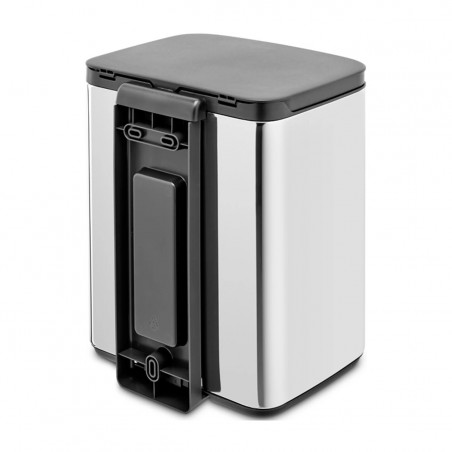 Κάδος Brabantia Bo Small 1006630, 7 L, Ομαλό και αθόρυβο άνοιγμα, Αντιολισθητική βάση, Inox
