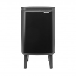 Κάδος Brabantia Bo Small Hi 1006641, 4 L, Ομαλό και αθόρυβο άνοιγμα, Αντιολισθητική βάση, Μαύρο