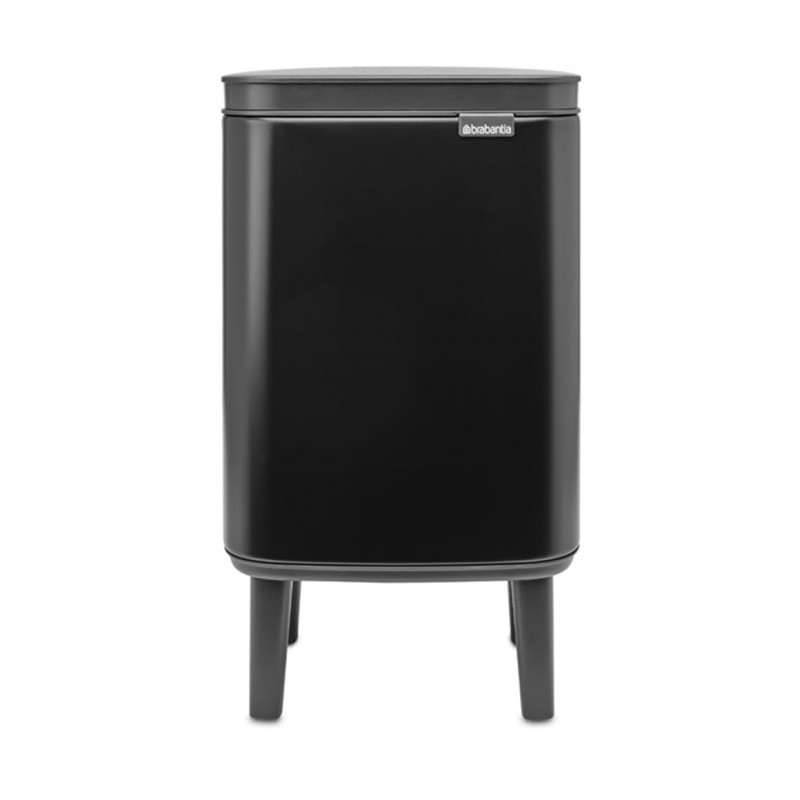 Κάδος Brabantia Bo Small Hi 1006641, 4 L, Ομαλό και αθόρυβο άνοιγμα, Αντιολισθητική βάση, Μαύρο