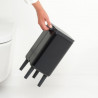 Κάδος Brabantia Bo Small Hi 1006641, 4 L, Ομαλό και αθόρυβο άνοιγμα, Αντιολισθητική βάση, Μαύρο