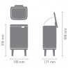 Κάδος Brabantia Bo Small Hi 1006641, 4 L, Ομαλό και αθόρυβο άνοιγμα, Αντιολισθητική βάση, Μαύρο