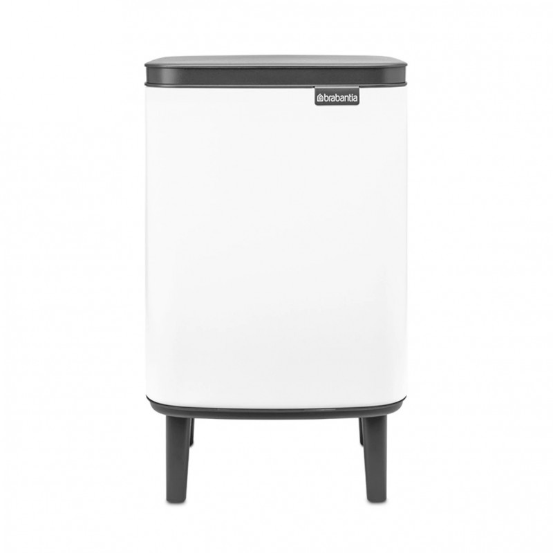 Κάδος Brabantia Bo Small Hi 1006643, 7 L, Ανυψωμένος, Ομαλό και αθόρυβο άνοιγμα, Αντιολισθητική βάση, Λευκό