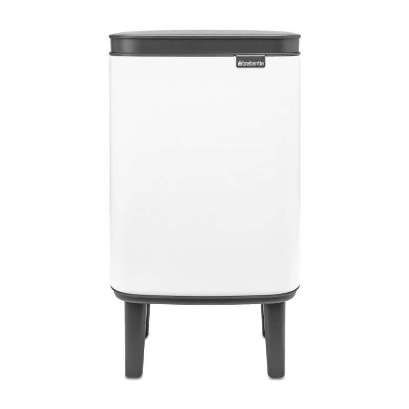 Κάδος Brabantia Bo Small Hi 1006639, 4 L, Ανυψωμένος, Ομαλό και αθόρυβο άνοιγμα, Αντιολισθητική βάση, Λευκό