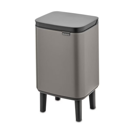 Κάδος Brabantia Bo Small Hi 1006640, 4 L, Ανυψωμένος, Ομαλό και αθόρυβο άνοιγμα, Αντιολισθητική βάση, Γκρι