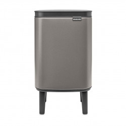Κάδος Brabantia Bo Small Hi 1006640, 4 L, Ανυψωμένος, Ομαλό και αθόρυβο άνοιγμα, Αντιολισθητική βάση, Γκρι