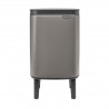Κάδος Brabantia Bo Small Hi 1006640, 4 L, Ανυψωμένος, Ομαλό και αθόρυβο άνοιγμα, Αντιολισθητική βάση, Γκρι
