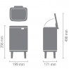 Κάδος Brabantia Bo Small Hi 1006640, 4 L, Ανυψωμένος, Ομαλό και αθόρυβο άνοιγμα, Αντιολισθητική βάση, Γκρι