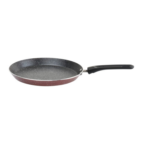 Τηγάνι για τηγανίτες Rosberg R51322G26, 26 cm, μαρμάρινο φινίρισμα, επαγωγικό, Μπορντώ/μαύρο