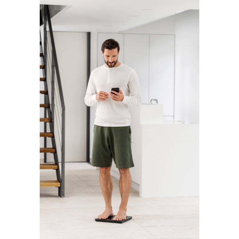 Beurer BF 500 BT, Μέχρι 180 κιλά, 9 λειτουργίες, Bluetooth, Μαγικό LED, Μεγάλα ψηφία, Αυτόματη αναγνώριση χρήστη, Μνήμη, Ενδείξεις, Μαύρο