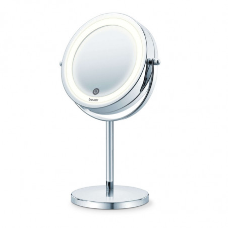 Beurer BS 55 καθρέφτης καλλυντικών, 13 cm, φως LED, 7x μεγέθυνση, αισθητήρας αφής, Ασημί