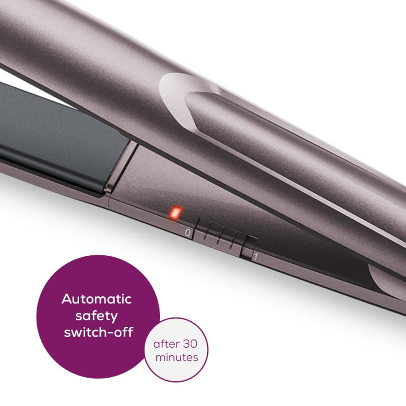 Ισιωτικό μαλλιών Beurer HS 15, 32W, Κεραμική επίστρωση, Γρήγορη θέρμανση, 100-220C, Ροζ χρυσό