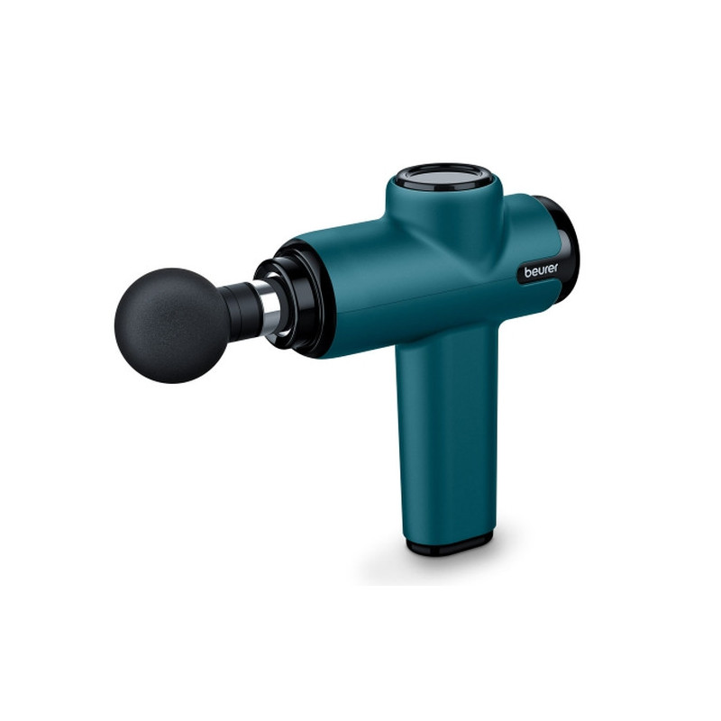 Μασάζ πιστόλι Beurer MG 99, 4 εξαρτήματα, 5 ταχύτητες, Ένδειξη στάθμης μπαταρίας, 5 ώρες αυτονομία, Πράσινο