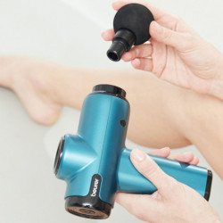 Μασάζ πιστόλι Beurer MG 99, 4 εξαρτήματα, 5 ταχύτητες, Ένδειξη στάθμης μπαταρίας, 5 ώρες αυτονομία, Πράσινο