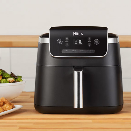 Φριτέζα ζεστού αέρα Ninja AF140EU PRO, 1750W, 4.7 l, 40-240C, 4 προγράμματα, Χρονοδιακόπτης, AirCrisp, Αντικολλητική επίστρωση, Μαύρο