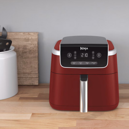 Φριτέζα ζεστού αέρα Ninja AF140EUCM PRO, 1750W, 4,7 l, 40-240C, 4 προγράμματα, χρονοδιακόπτης, AirCrisp, αντικολλητική επίστρωση, Μπορντώ