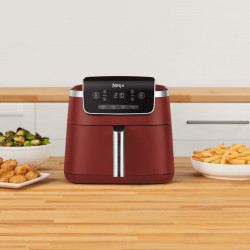 Φριτέζα ζεστού αέρα Ninja AF140EUCM PRO, 1750W, 4,7 l, 40-240C, 4 προγράμματα, χρονοδιακόπτης, AirCrisp, αντικολλητική επίστρωση, Μπορντώ