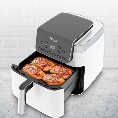 Φριτέζα ζεστού αέρα Ninja Max Pro AF180EUWH, 2000W, 6,2 l, 1,2 kg, 40-240C, 6 προγράμματα, Λευκό