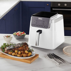 Φριτέζα ζεστού αέρα Ninja Max Pro AF180EUWH, 2000W, 6,2 l, 1,2 kg, 40-240C, 6 προγράμματα, Λευκό