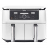 Ninja AF400EUWH διπλή φριτέζα θερμού αέρα, 2470W, 9,5 l, 6 προγράμματα, 40-240 C, ανεξάρτητες ζώνες, Λευκό