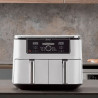 Ninja AF400EUWH διπλή φριτέζα θερμού αέρα, 2470W, 9,5 l, 6 προγράμματα, 40-240 C, ανεξάρτητες ζώνες, Λευκό