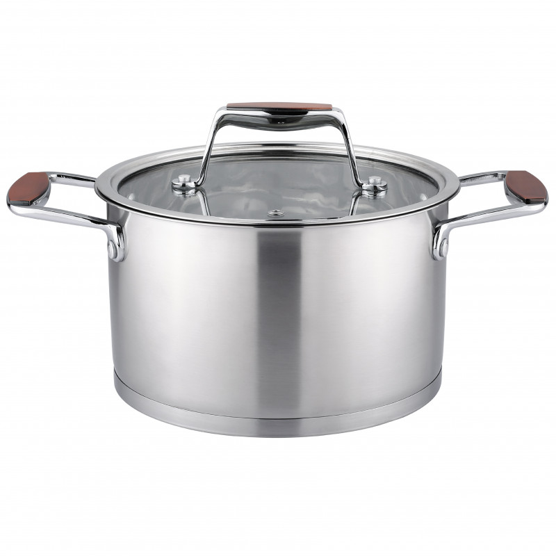 Κατσαρόλα Oliver Voltz OV51210P18 Berlin Premium Collection, 18 cm, 2.6 l, Ανοξείδωτο 18/10, Επαγωγή, Inox