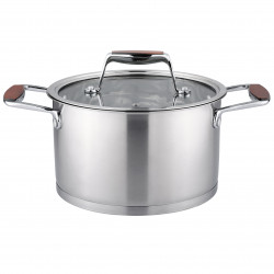 Κατσαρόλα Oliver Voltz OV51210P24 Berlin Premium Collection, 24 cm, 6.1 l, Ανοξείδωτο 18/10, Επαγωγή, Inox