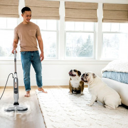 Καθαριστής ατμού Shark Steam & Scrub S8201EU, 1120W, 0.35 l, 3 ρυθμίσεις, καθαρισμός χωρίς χημικά, 150 στροφές ανά λεπτό, Steam Blaster, Λευκό