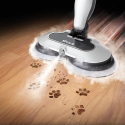 Καθαριστής ατμού Shark Steam & Scrub S8201EU, 1120W, 0.35 l, 3 ρυθμίσεις, καθαρισμός χωρίς χημικά, 150 στροφές ανά λεπτό, Steam Blaster, Λευκό