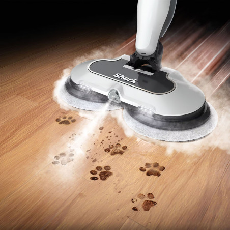 Καθαριστής ατμού Shark Steam & Scrub S8201EU, 1120W, 0.35 l, 3 ρυθμίσεις, καθαρισμός χωρίς χημικά, 150 στροφές ανά λεπτό, Steam Blaster, Λευκό
