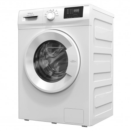 Πλυντήριο ρούχων Tesla WF61030T εμπρόσθιας φόρτωσης, 1950W, 6 kg, 42 l, 8 προγράμματα, 1000 rpm, Class E, Προστασία παιδιών, LED, Λευκό