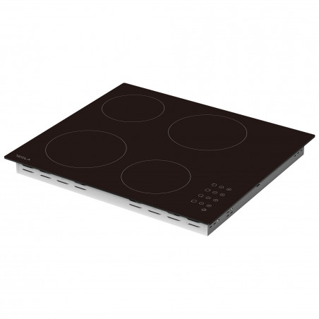 Tesla HV6402MB Γυάλινη κεραμική εστία, 6600W, 9 βαθμοί, 4 ζώνες, χρονοδιακόπτης, προστασία παιδιών, ένδειξη υπολειπόμενης θερμότητας, λοξότμητη άκρη, μαύρο χρώμα