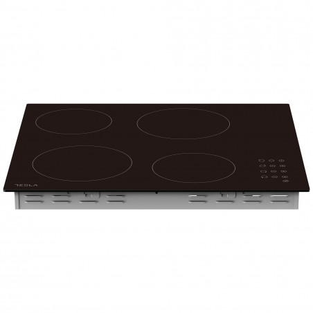 Tesla HV6402MB Γυάλινη κεραμική εστία, 6600W, 9 βαθμοί, 4 ζώνες, χρονοδιακόπτης, προστασία παιδιών, ένδειξη υπολειπόμενης θερμότητας, λοξότμητη άκρη, μαύρο χρώμα