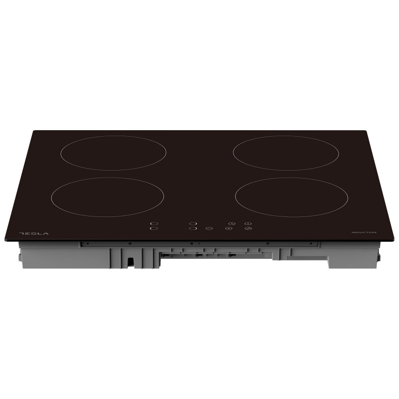 Tesla HI6401MB, 7200W, 4 ζώνες, 9 στάδια, Χρονοδιακόπτης, Ένδειξη υπολειπόμενης θερμότητας, Προστασία παιδιών, Μαύρο