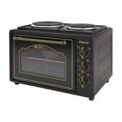 Μικρή κουζίνα Finlux FMC-3535B, 35 l, 1400 W, Δύο εστίες, 3 λειτουργίες, Σμάλτο, Μαύρο