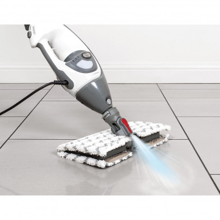 Καθαριστής ατμού Shark S6005EU, 1200W, 0,5 l, 2 ρυθμίσεις, τεχνολογία Klick'n Flip, Steam Blaster, μαξιλαράκια Dirt Grip, Λευκό/γκρι