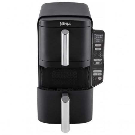 Φριτέζα θερμού αέρα Ninja SL300EU, 2470W, 7,6 l, 40-240C, 2 καλάθια, 6 προγράμματα, συγχρονισμένο μαγείρεμα, χρονοδιακόπτης, αυτόματη διακοπή, μαύρο χρώμα