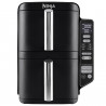Φριτέζα θερμού αέρα Ninja SL300EU, 2470W, 7,6 l, 40-240C, 2 καλάθια, 6 προγράμματα, συγχρονισμένο μαγείρεμα, χρονοδιακόπτης, αυτόματη διακοπή, μαύρο χρώμα