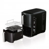 Φριτέζα θερμού αέρα Ninja SL300EU, 2470W, 7,6 l, 40-240C, 2 καλάθια, 6 προγράμματα, συγχρονισμένο μαγείρεμα, χρονοδιακόπτης, αυτόματη διακοπή, μαύρο χρώμα