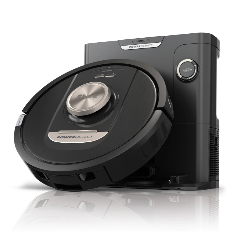 Ρομποτική ηλεκτρική σκούπα Shark PowerDetect RV2820VEEU, 650W, 0.3 l, 360 LiDAR, Αυτονομία έως 110 λεπτά, DirtDetect, Μαύρο
